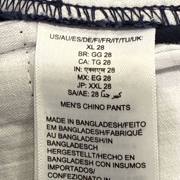 🎈Amazon Men's Tapered Fit Elasticated Waist Chino Pant, Navy, XL 28” Inseam, New - Picture 9 of 10